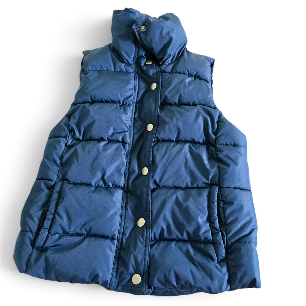 Old Navy CS Puffa Vest Fleece Lined Women's Small "Into the Deep" Navy 2014